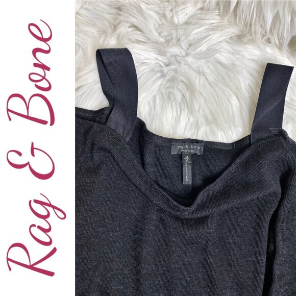 RAG & BONE WOOL COLD SHOULDER SWEATER FAIRYGOTH GRUNGE, SIZE MEDIUM - Picture 6 of 12